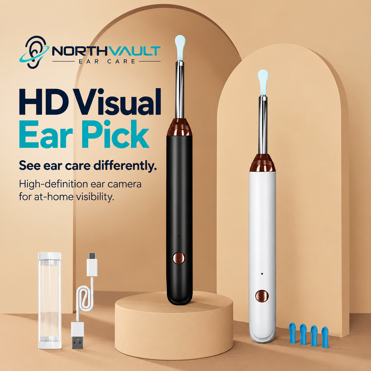 NorthVault Ear Care Kit — HD Visual Ear Cleaning Camera